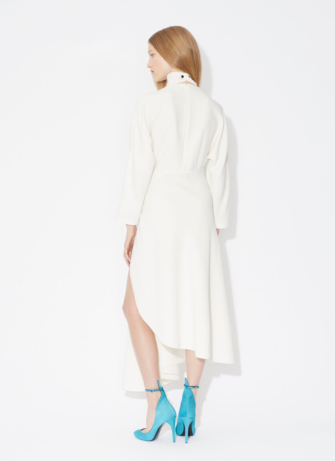 FLUID ASYMMETRIC DRESS ALAÏA WHITE FLUID ASYMMETRIC DRESS
